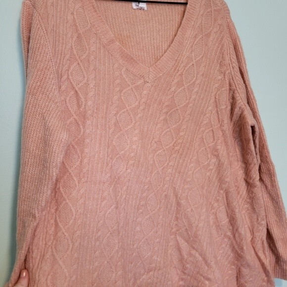 Dressbarn Pink Cable Knit Cozy Sweater Size 2X - Picture 3 of 5